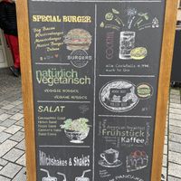 Sign  at Burgermeister Cafe Gino in Tubingen