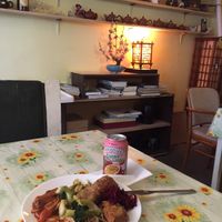 Very homey cosy atmosphere of the room upstairs. at Vegetka in Prague