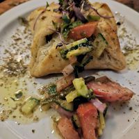 Fatayer / Spinach Hand Pie (Dine Downtown '24 vegan option) #Veganuary at Kasbah Lounge in Sacramento