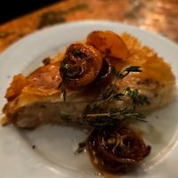 Mutabaq / Meyer lemon creme stuffed phyllo triangle (Dine Downtown '24 vegan option) #Veganuary at Kasbah Lounge in Sacramento