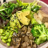 Bowl with greens, tofu and noodles   at Beet Vegetariano in Torrevieja