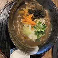 Olive soy sauce ramen  at Itadakizen in Kyoto