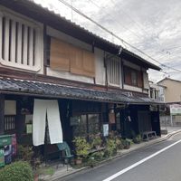 Exterior.  The restaurant is on the right.  at Itadakizen in Kyoto