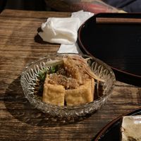 Fried tofu special   at Itadakizen in Kyoto