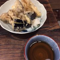Tempura (mostly mushroom) at Itadakizen in Kyoto