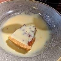 Pecan pie with custard (had started eating!) at The Castle in Wakefield