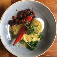 Spiced coconut curry  at The Castle in Wakefield