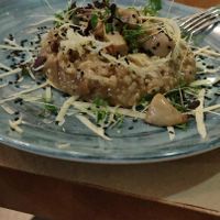 Risotto de setas at Hakuna Matata Veggie in Madrid