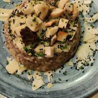 Risotto de boletus y parmevegano at Hakuna Matata Veggie in Madrid