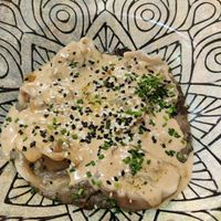 Truffle ravioli at Hakuna Matata Veggie in Madrid