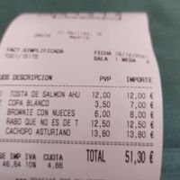 Cuenta at Hakuna Matata Veggie in Madrid