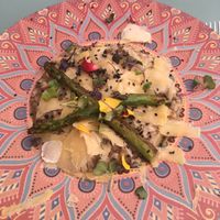  Risotto with vegan parmesan   at Hakuna Matata Veggie in Madrid