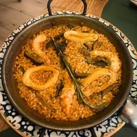 Paella at Hakuna Matata Veggie in Madrid