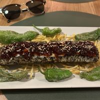 Blood sausage with goats cheesee  at Hakuna Matata Veggie in Madrid