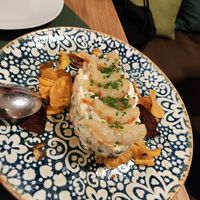 ensaladilla con gambas at Hakuna Matata Veggie in Madrid