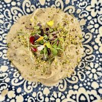 Mushroom ravioli with truffle   at Hakuna Matata Veggie in Madrid