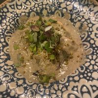 Mushroom ravioli (the standout for me)  at Hakuna Matata Veggie in Madrid