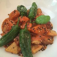 Patatas bravas at Hakuna Matata Veggie in Madrid