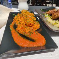 Arroz con butufarra at Hakuna Matata Veggie in Madrid