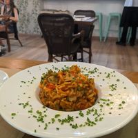 fideua at Hakuna Matata Veggie in Madrid
