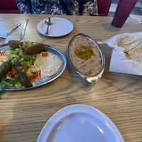 Vegetarian Plate and Foul Appetizer    at Oasis Mediterranean in Gallup