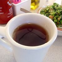 Homemade mint tea at Oasis Mediterranean in Gallup