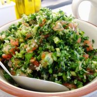 Fresh tabouleh/tabouli at Oasis Mediterranean in Gallup