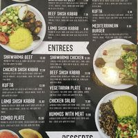 Menu 2/2 at Oasis Mediterranean in Gallup