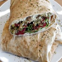 Falafel wrap at Marwick's Vegan Kitchen in Dundee