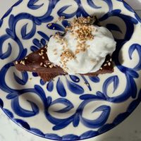 Chocolate tahini tart. Tasted AMAZING  at Basic Kitchen in Charleston