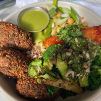 Basic bowl with falafel. Absolutely delicious.  at Basic Kitchen in Charleston