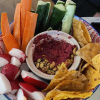 Pistachio beet dip at Basic Kitchen in Charleston