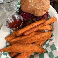 Sweet Potato fries without salt😄Yummmm at Basic Kitchen in Charleston