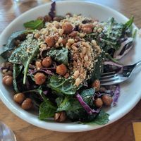 Vegan cesar salad at Basic Kitchen in Charleston