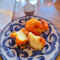 Cauliflower wings with vegan mayo at Basic Kitchen in Charleston
