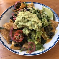 Vegan nachos at Basic Kitchen in Charleston