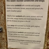 Daily Sandwich List at The Wildcat in Fort William