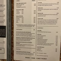 Menu  at The Wildcat in Fort William