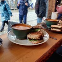 Soup of the day with haggis sandwiches at The Wildcat in Fort William