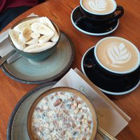 Breakfast muesli - one with extra fruit and one without at The Wildcat in Fort William