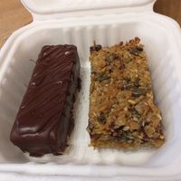 Raw twix style bar and flapjack. at The Wildcat in Fort William
