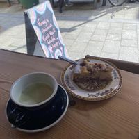 Matcha and cake  at The Wildcat in Fort William