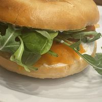 Bagel with carrot s*lmon and ‘cream cheese’   at The Wildcat in Fort William