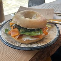 Carrot Lox bagel  at The Wildcat in Fort William