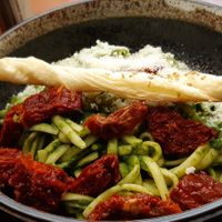 Kale and spinach linguine at The Wildcat in Fort William