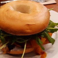 Smoked 'salmon' bagel at The Wildcat in Fort William