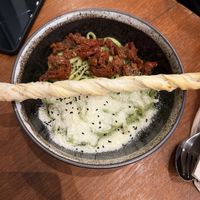 Spinach and kale linguine   at The Wildcat in Fort William