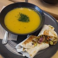 Lentil soup with wrap at The Wildcat in Fort William