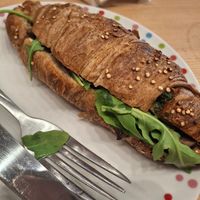 Mushroom and cheese filled croissant - June 2025 at The Wildcat in Fort William