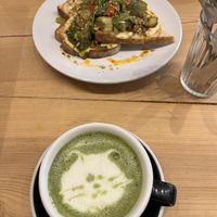 Vegetables Sandwich and Matcha Latte   at The Wildcat in Fort William